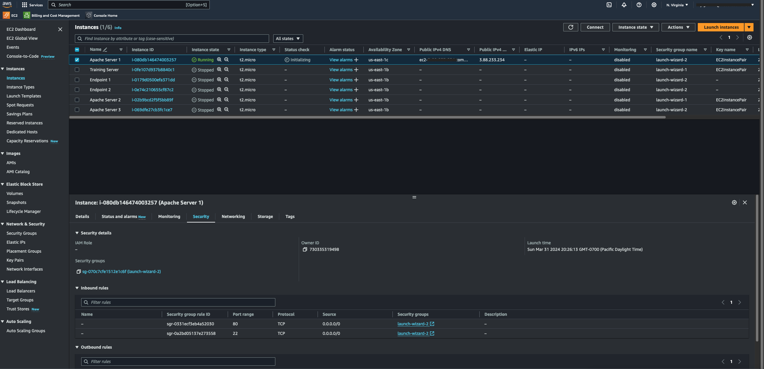 Accessing the EC2 Instance Connect Linux Terminal