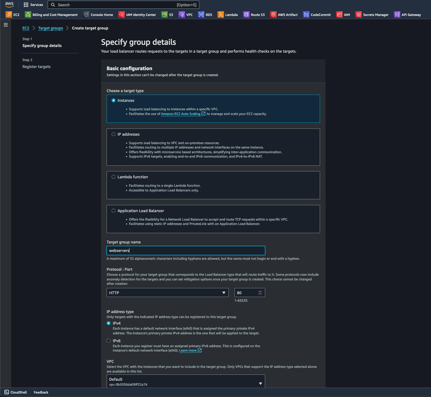 Creating an Application Load Balancer